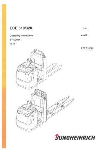 Jungheinrich Pallet Truck ECE310 ECE320 Operators Manual
