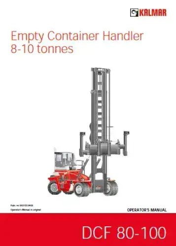 Kalmar Forklift Truck DCF80-45/DCF90-45/DCF100-45 Operators Manual