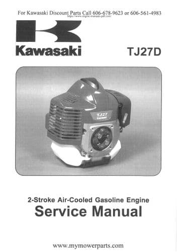 Kawasaki Air Cooled Gas Engine TJ27D Workshop Service Manual