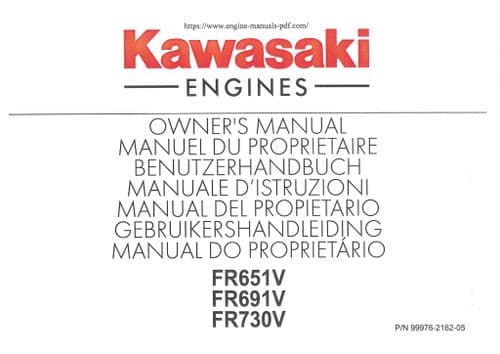 Kawasaki Engine FR651V FR691V FR730V Operators Manual