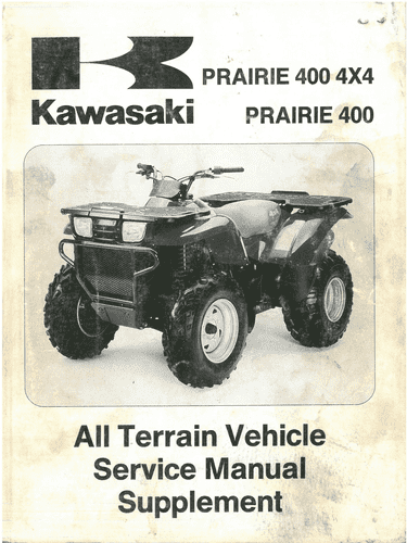 Kawasaki Quad ATV Prairie 400  Prairie 400 4X4 Service Manual Supplement