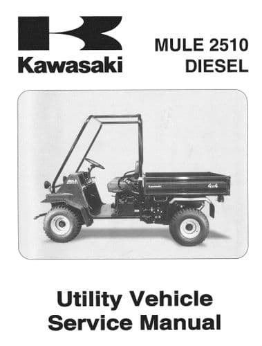 Kawasaki Utility Vehicle Mule 2510 Diesel KAF950A KAF950A2 KAF950A3 Workshop Manual