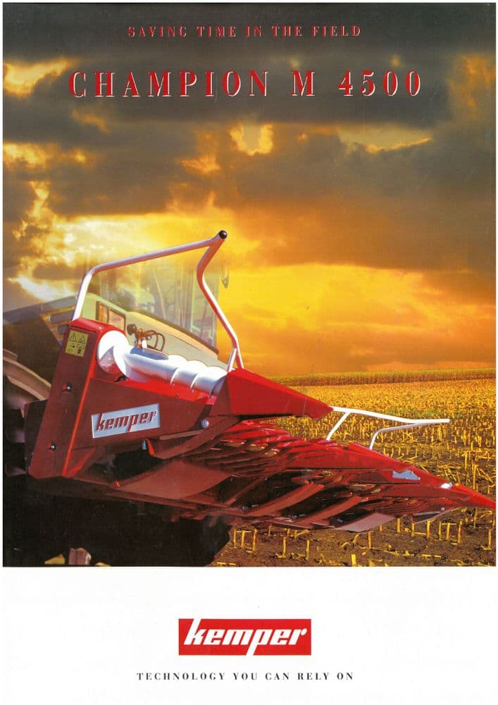 Kemper Champion Rotary Header M4500 Brochure M 4500