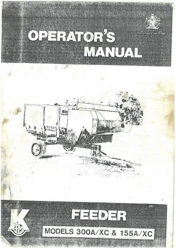 Kidd Feeder 155A 155XC 300A & 300XC Operators Manual