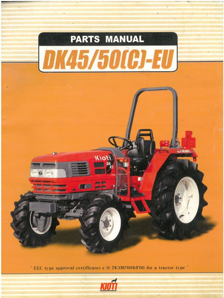 Kioti Tractor DK45 & DK50 Parts Manual