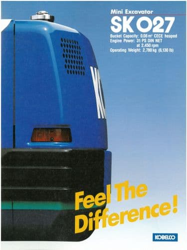 Kobelco Excavator SK027 Brochure