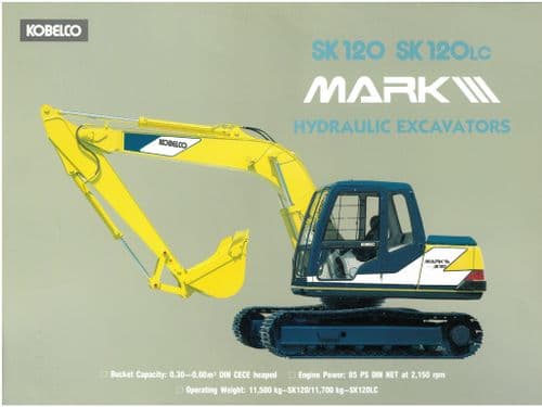 Kobelco Excavator SK120 SK120LC Mark III Brochure