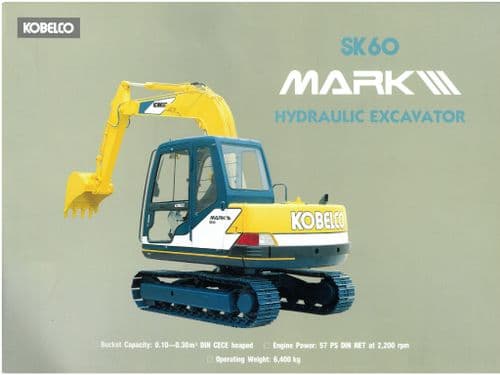 Kobelco Excavator SK60 Mark III Brochure
