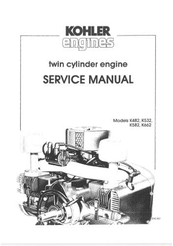 Kohler Engine K482 K532 K582 K662 Workshop Manual