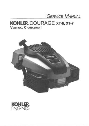 Kohler Engine Vertical Crankshaft Courage XT6 XT7 Workshop Service Manual