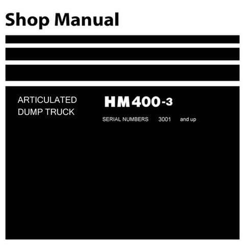 Komatsu Articulated Dump Truck HM400-3 Workshop Service Manual