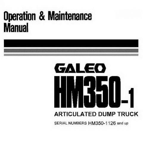 Komatsu Atriculated Dump Truck Galeo HM350-1 Operators Manual