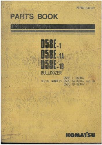 Komatsu Bulldozer D58E-1 D58E-1A D58E-1B Parts Manual