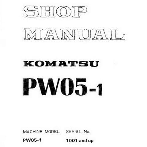 Komatsu Compact Wheeled Excavator PW05-1 Workshop Service Manual