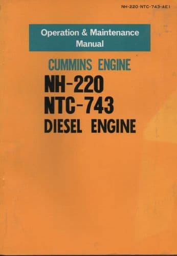 Komatsu Cummins Engine NH-220; NTC-743 Diesel Engine Operation & Maintenance Manual