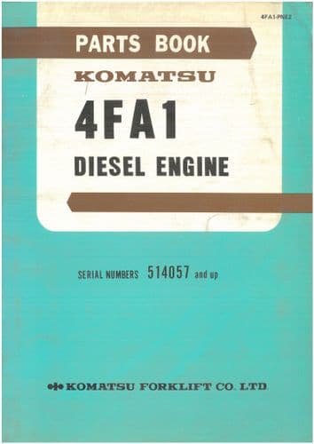 Komatsu Diesel Engine 4FA1 Parts Manual  SN - 514057