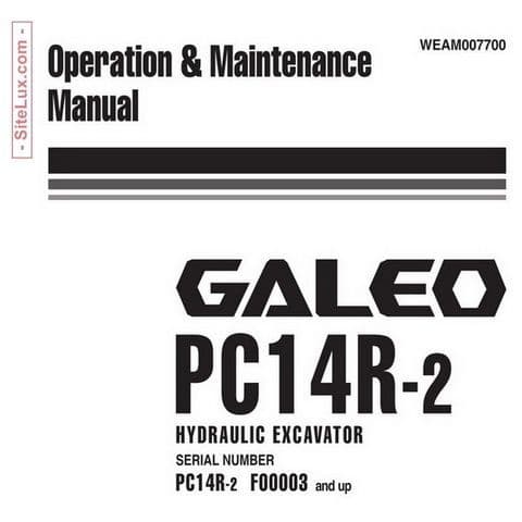 Komatsu Excavator Galeo PC14R-2 Operators Manual