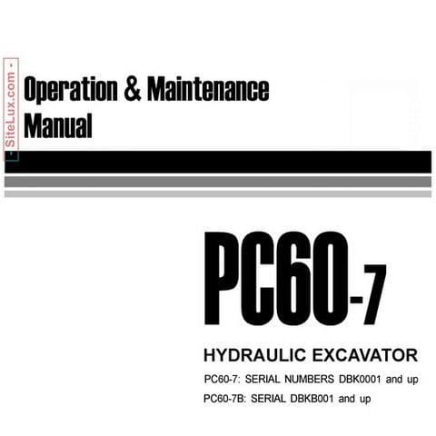 Komatsu  Excavator PC60-7 Operators Manual