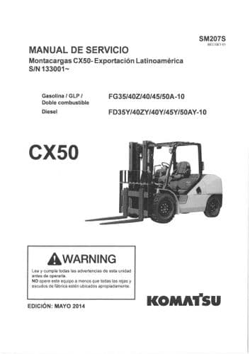 Komatsu Forklift CX50 Workshop Manual