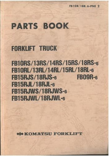 Komatsu Forklift FB18RJWS FB18RJWS-6FB15RJWL FB18RJWL-6  Parts Manual