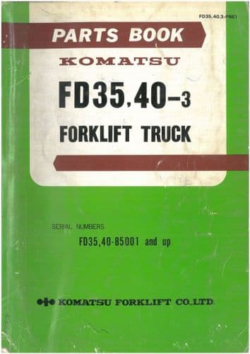 Komatsu Forklift FD35, 40-3 Parts Manual
