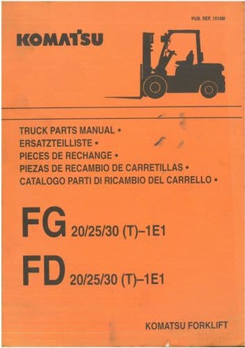 Komatsu Forklift FG20 FG25 FG30 (T)-1E1 FD20 FD25 FD30 (T)-1E1 Parts Manual