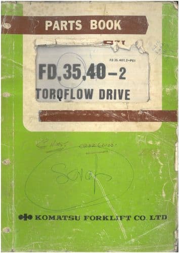 Komatsu Forklift  Torqflow Drive  FD, 35, 40-2 Parts Manual