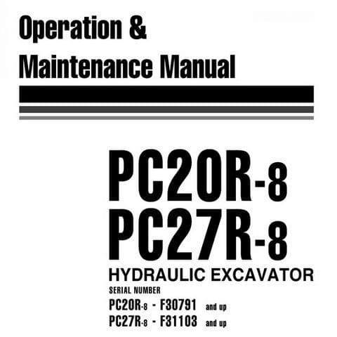 Komatsu  Hydraulic Excavator Galeo PC20R-8  PC27R-8 Operators Manual