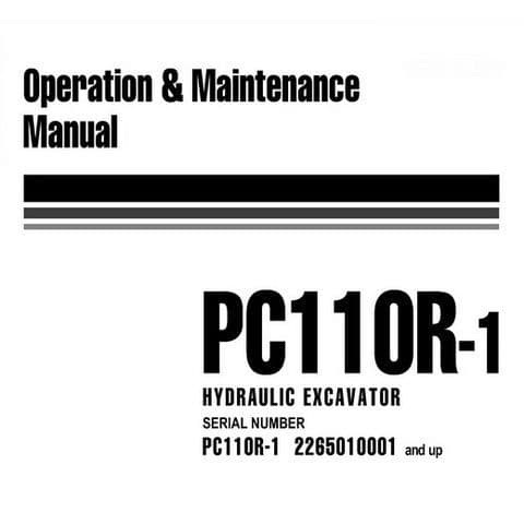 Komatsu Hydraulic Excavator PC110R-1 Operators Manual