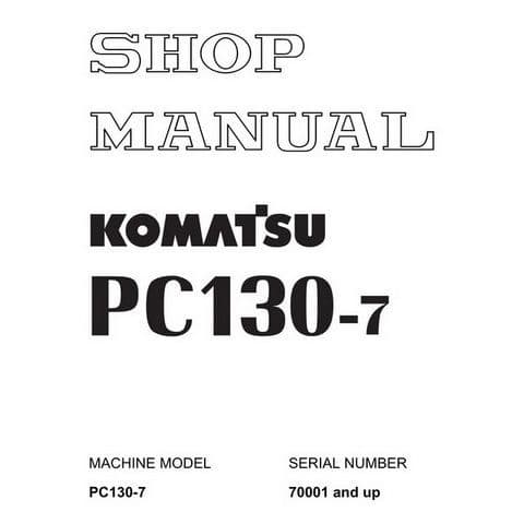 Komatsu Hydraulic Excavator PC130-7  Workshop Service Manual