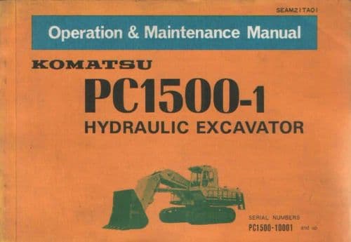 Komatsu Hydraulic Excavator PC1500 - 1 Operators Manual