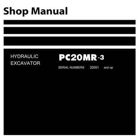 Komatsu  Hydraulic Excavator PC20MR-3  Workshop Service Manual