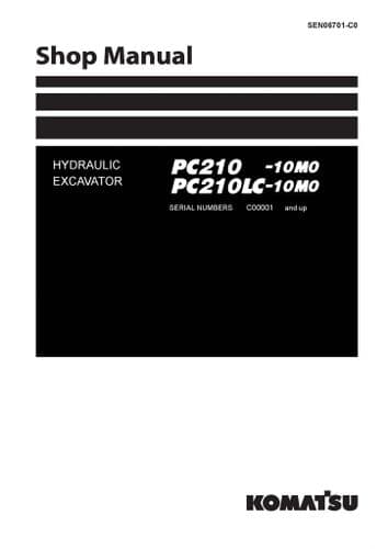 Komatsu Hydraulic Excavator PC210-10M0 & PC210LC-10M0 Workshop Service Manual