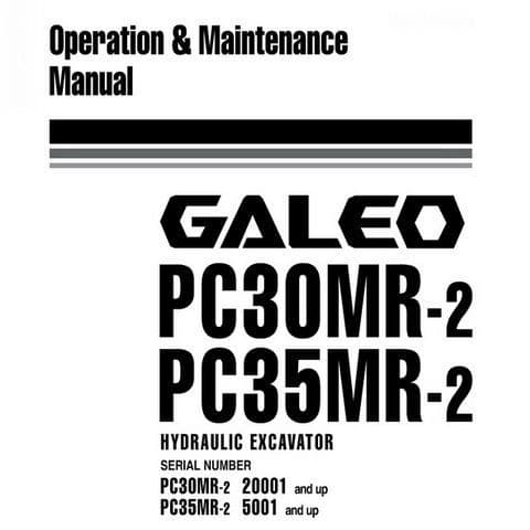 Komatsu  Hydraulic Excavator PC30MR-2 PC35MR-2 Operators Manual