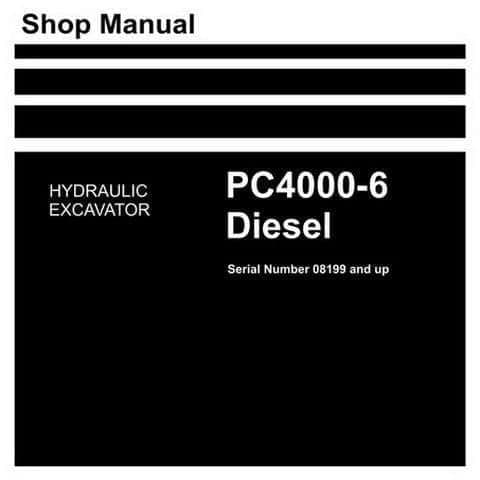 Komatsu Hydraulic Excavator PC4000-6 Workshop Service Manual