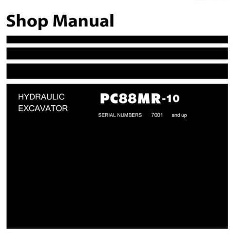 Komatsu Hydraulic Excavator PC88MR Workshop Service Manual