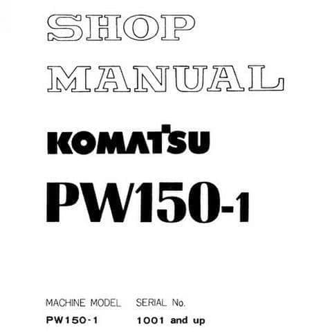 Komatsu Hydraulic Excavator PW150ES-1 Workshop Service Manual