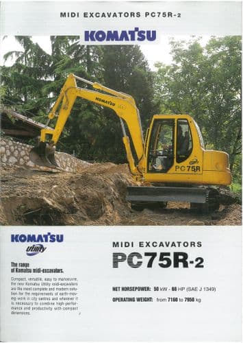 Komatsu Midi Excavator PC75R-2 Brochure