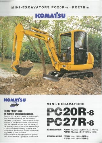Komatsu Mini Excavator PC20R-8 PC27R-8 Brochure