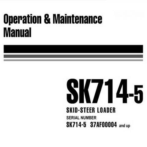 Komatsu  Skid Steer Loader SK714-5 Operators Manual