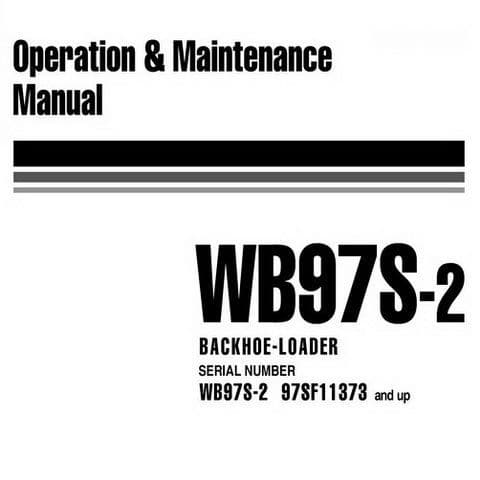 Komatsu  Skid Steer Loader WB97S-2 Operators Manual