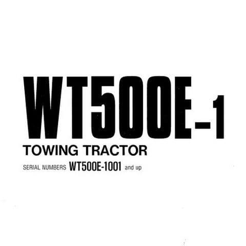 Komatsu Towing  Tractor WT500E-1 Operators Manual