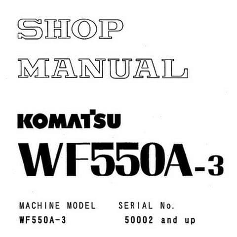 Komatsu Trash Compactor  WF550A-3 Workshop Service Manual