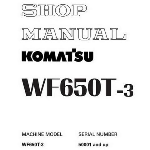 Komatsu Trash Compactor  WF650T-3 Workshop Service Manual