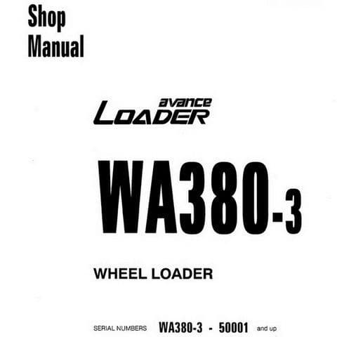 Komatsu Wheel Loader Avance WA380-3  Workshop Service Manual