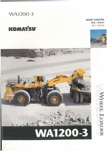 Komatsu Wheel Loader WA1200-3 Brochure