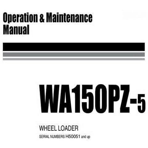Komatsu Wheeled Loader WA150PZ-5 Operators Manual