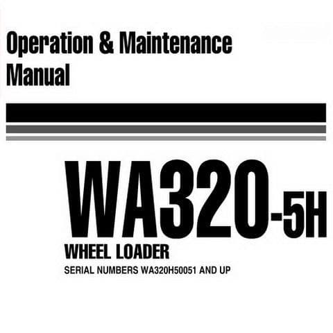 Komatsu Wheeled Loader WA320-5H Operators Manual