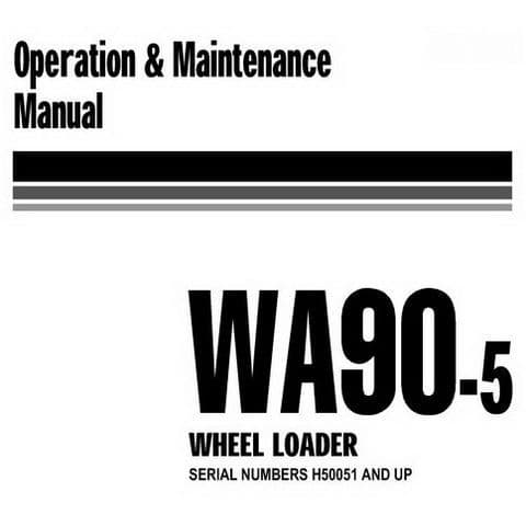 Komatsu Wheeled Loader WA90-5 Operators Manual