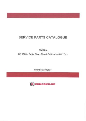 Kong DeltaFlex DF2500 Parts Manual